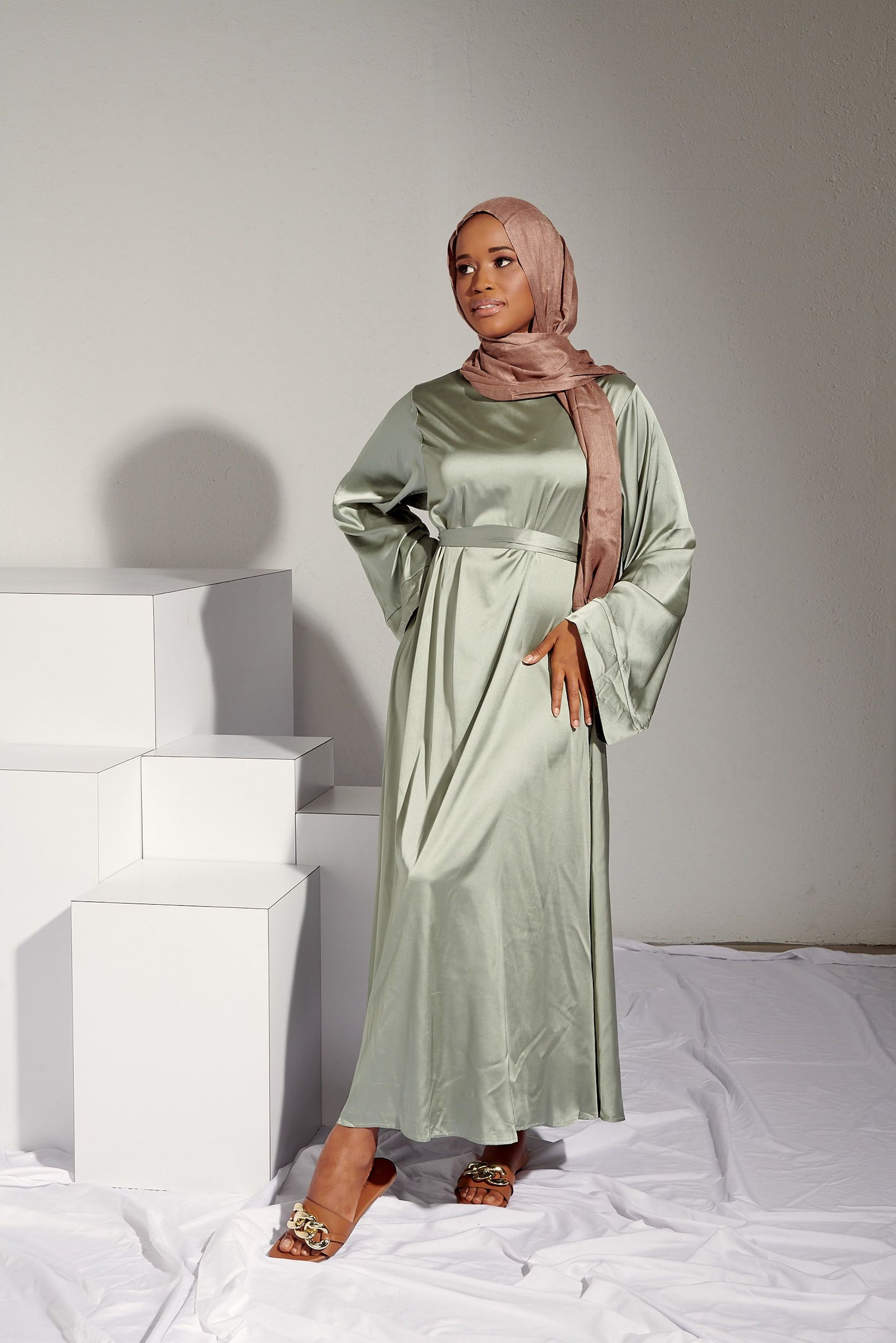 Full Satin Abaya