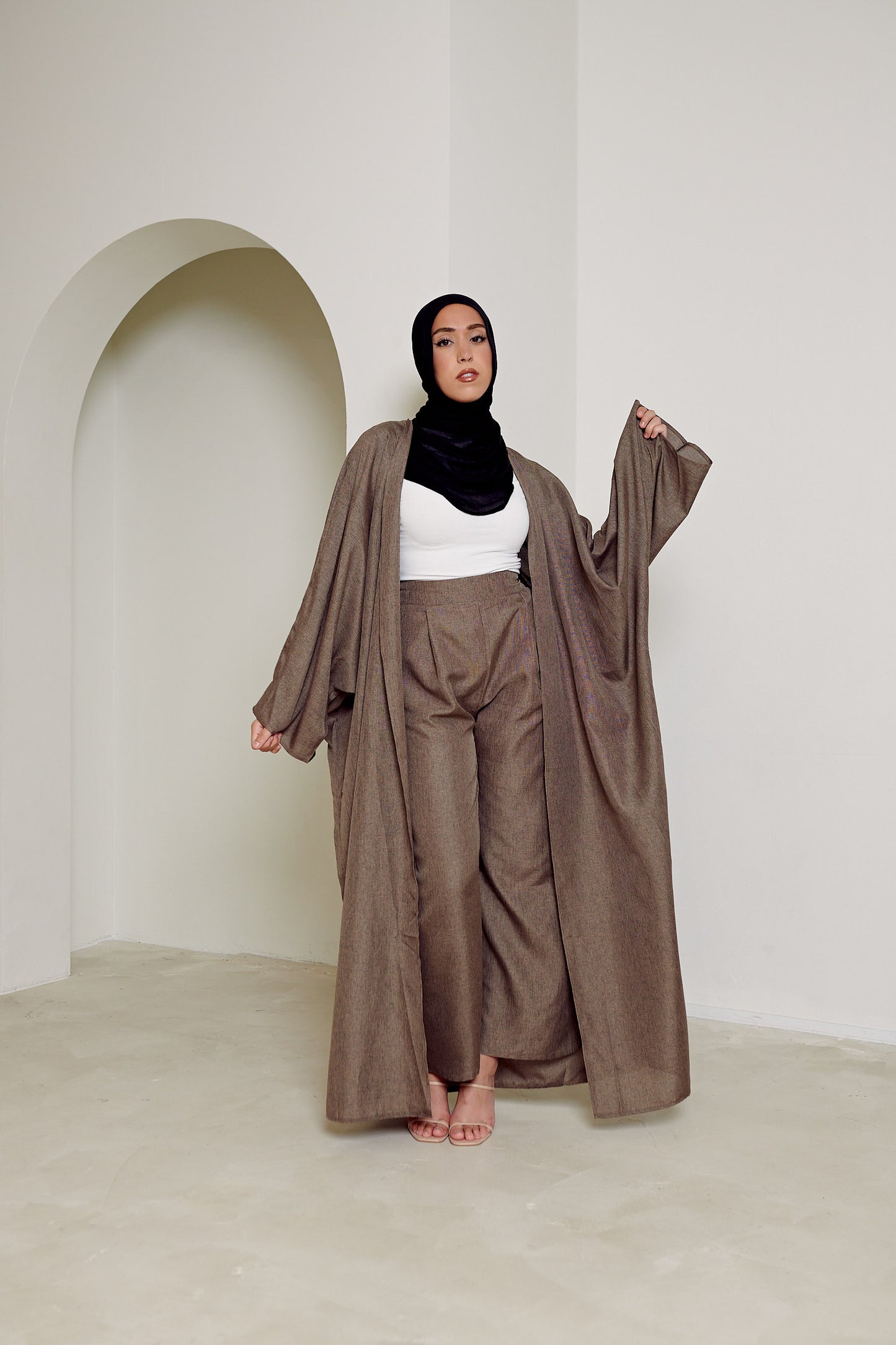 Nour Set Open Abaya