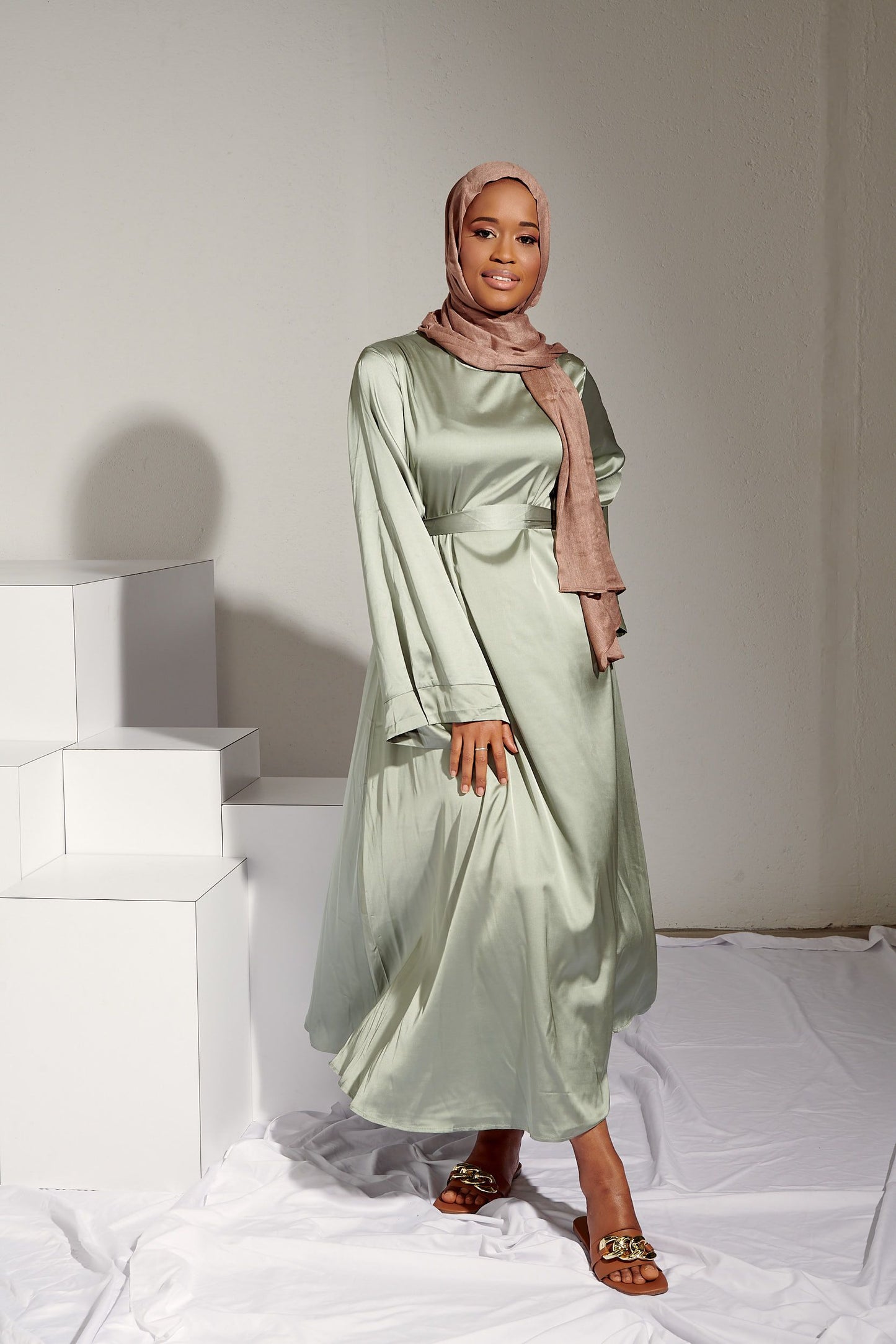 Full Satin Abaya